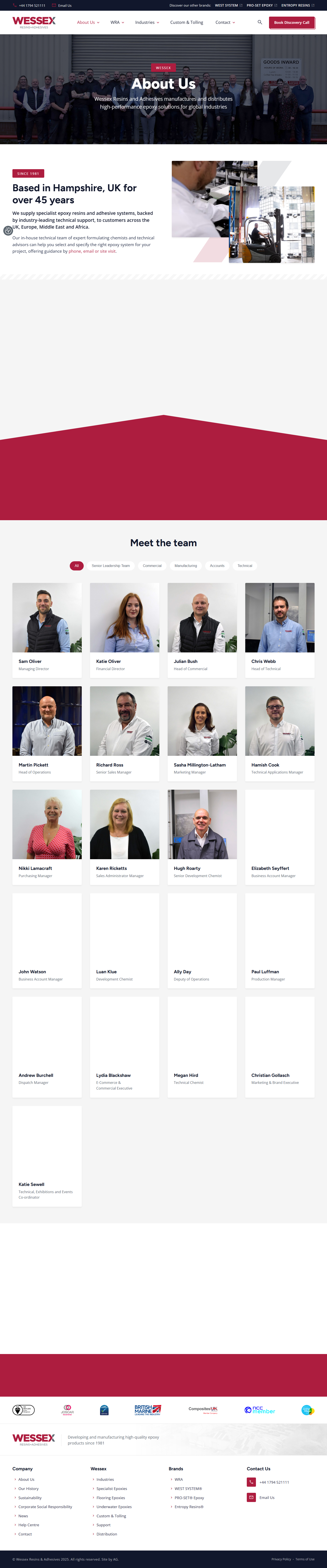 Wessex Resins about page